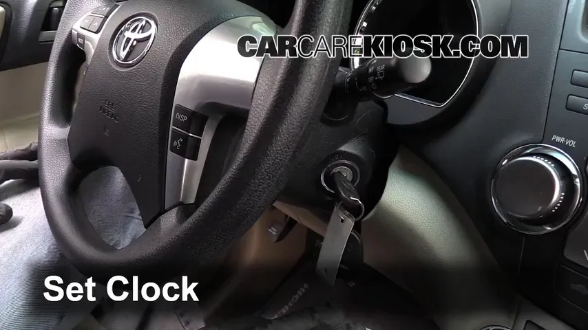 2012 Toyota Highlander 3.5L V6 Clock